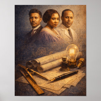Poster Inventeurs légendaires noirs