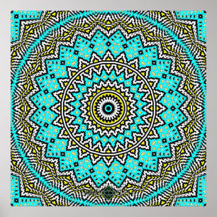 Poster Inverser Mandala Mosaïque 2