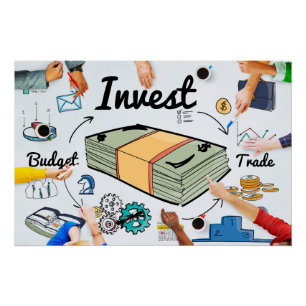 Poster Investir Commerce Stock marché Cryptomonnaie