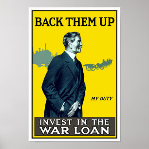 Poster Investir dans l'emprunt de guerre - Première Guerr