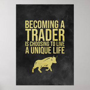 Poster Investisseur Devenant Un Trader