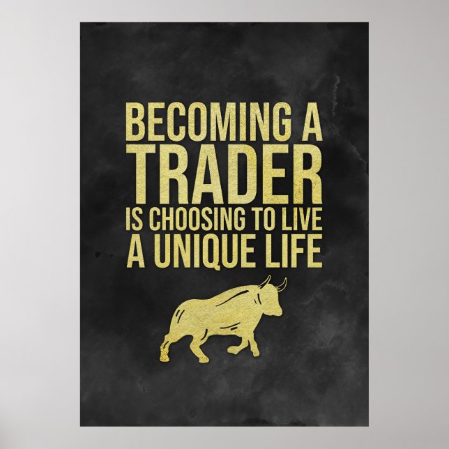 Poster Investisseur Devenant Un Trader (Devant)
