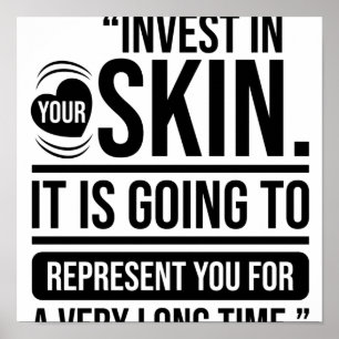 Poster Investissez dans votre citation Skincare Lover