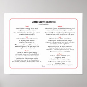 Poster Investiture des prières pour des diacres dans