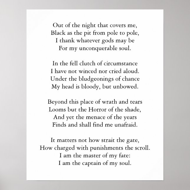 Poster Invictus (Devant)