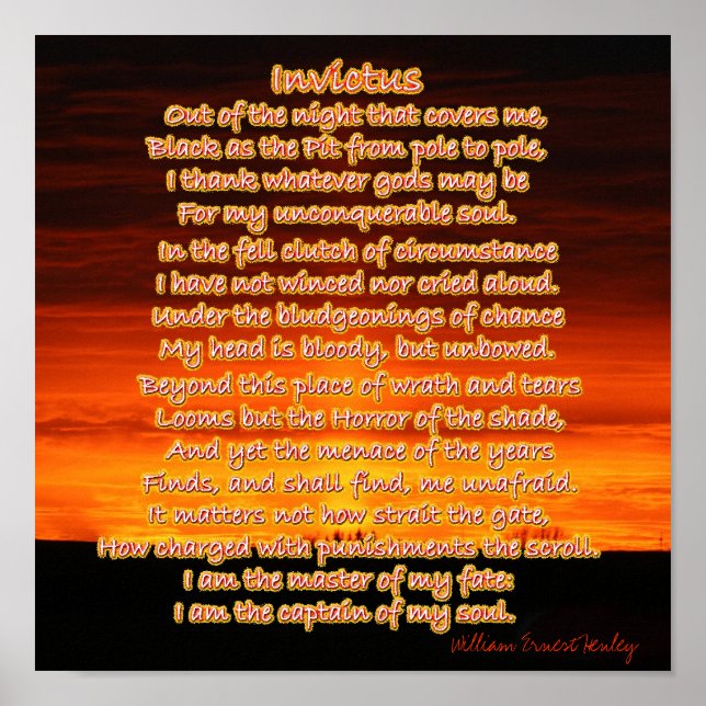 Poster Invictus (Devant)