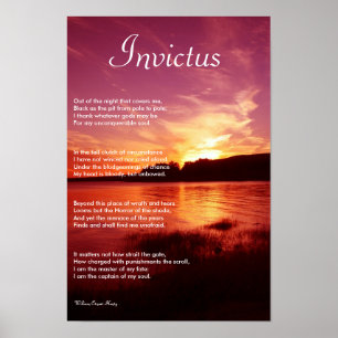 Poster Invictus ~ Poème inspirant