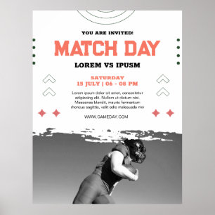 Poster Invitation à une soirée de visionnage de football