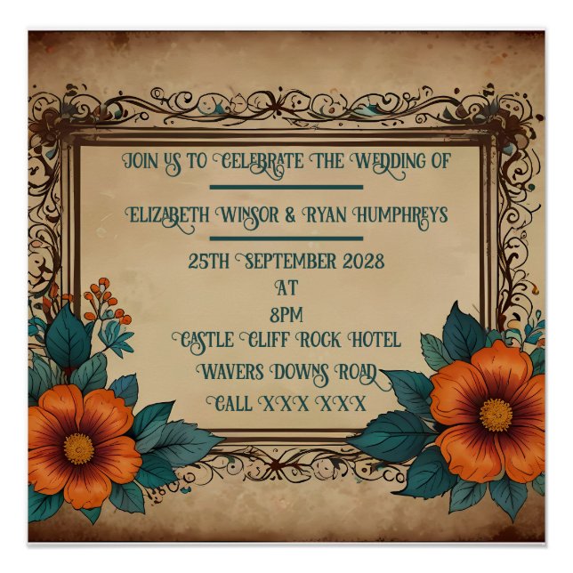 Poster Invitation carte postale (Devant)