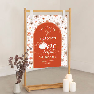 POSTER INVITATION D'ANNIVERSAIRE FLEURS DE CITROUILLE À R