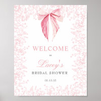Invitation de Baby Shower avec un nœud rose