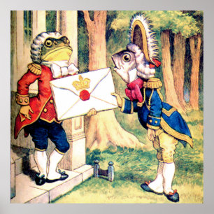 Poster Invitation de la Reine des Coeurs au pays des merv