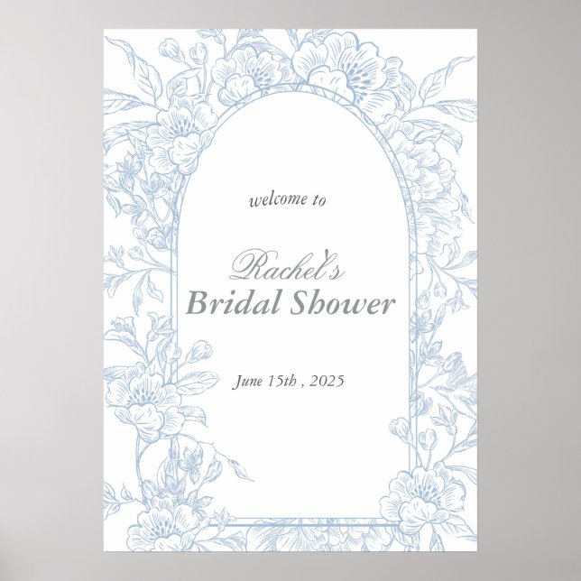 Poster Invitation de mariage avec fleurs sauvages Somethi (Devant)