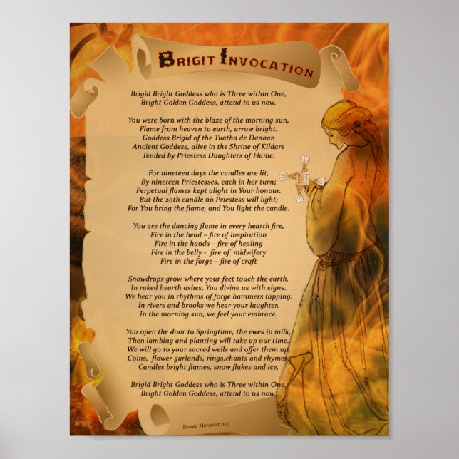 POSTER INVOCATION BRIGID GODDESS (Devant)