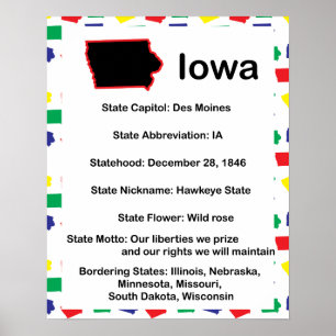 Poster Iowa Information Education États-Unis