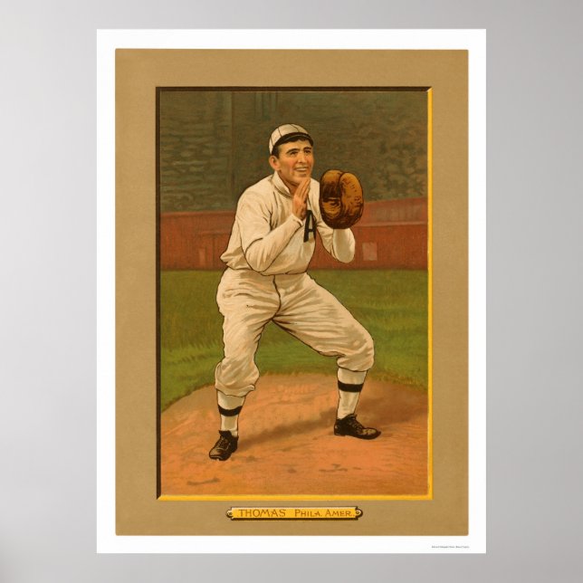 Poster Ira Thomas Athletics Baseball 1911 (Devant)