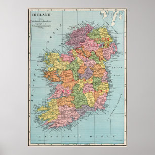 Poster Ireland map