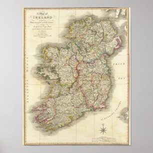 Poster Ireland map