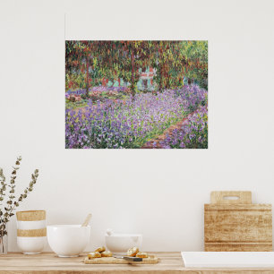 Poster Iris dans le jardin de Monet