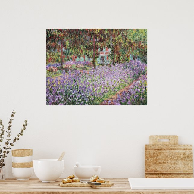 Poster Iris dans le jardin de Monet (Cuisine)