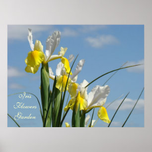 Poster Iris Fleurs Jardin imprimés Blue Sky Floral