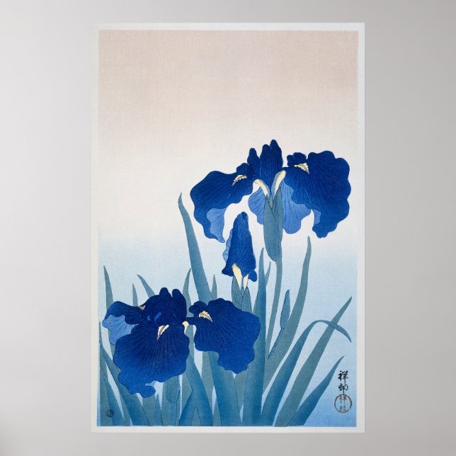 Poster Iris Flowers par Ohara Koson (1925-1936) (Devant)