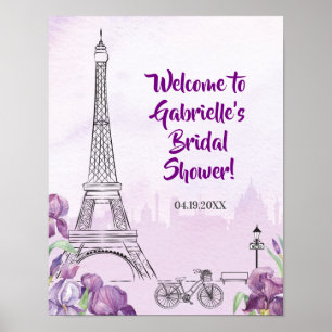 Poster Iris Pourpre de Paris Bienvenue à la Soirée ou à l