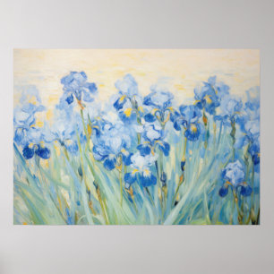 Poster Irises bleues
