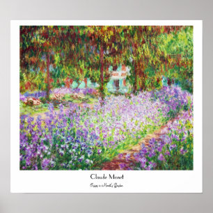 Poster Irises dans le jardin de Monet Claude Monet