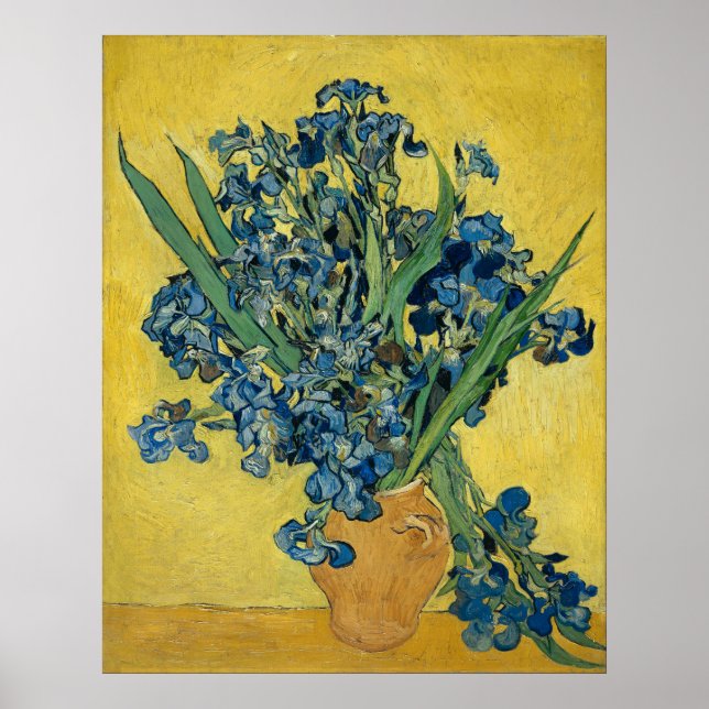Poster Irises par Vincent Van Gogh (Devant)