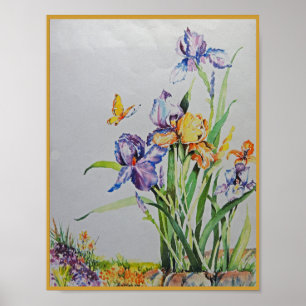 Poster Irises sauvages Petites n Lovely
