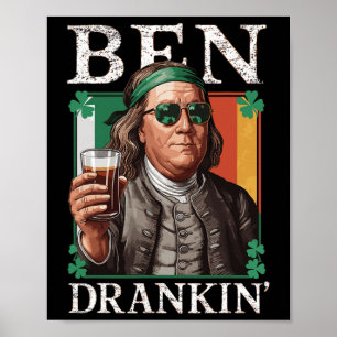 Poster Irish Ben Drankin Beer - St Pattys Hommes Et Femme