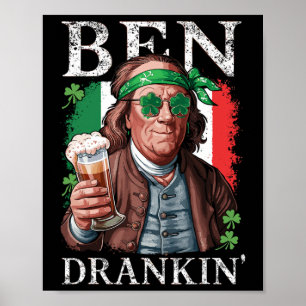 Poster Irish Ben Drankin Beer - St Pattys Hommes Et Femme