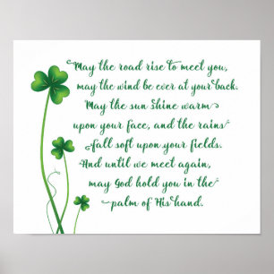 Poster Irish Blessing Calligraphy Imprimer