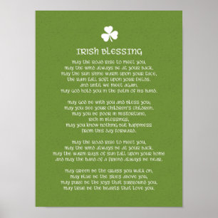 Poster Irish Blessing et Shamrock