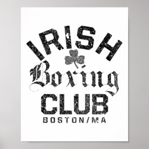 Poster Irish Boxing Club - Boston Machusetts