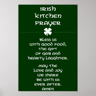 Poster Irish Kitchen Prayer