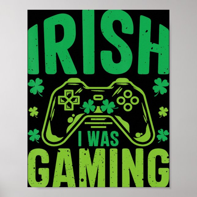 Poster Irlandais Je Jouais Amusant Jour de la Saint Patri (Devant)