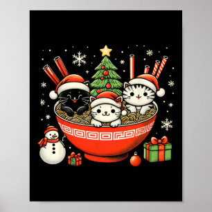 Poster Irlandais Ramen Chats mignonne Anime Noël Femme Gi