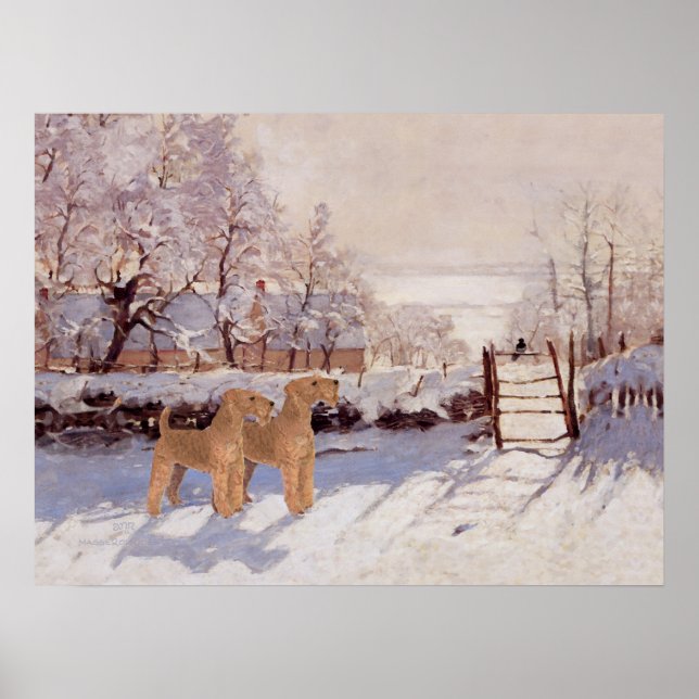 Poster Irlandais Terriers en hiver (Devant)