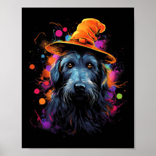 Poster Irlandais Wolfhound Halloween Chien animal de comp