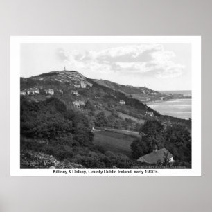 Poster Irlande, Comté de Dublin, Killiney & Dalkey