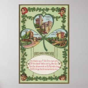 Poster Irlande Forever - Châteaux de liège et de Killarne
