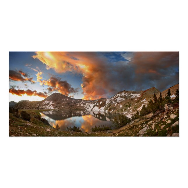 Poster Irlande Lac Sunrise - Yosemite (Devant)