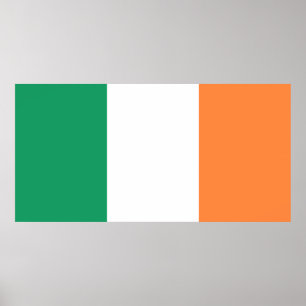 Poster Irlande National Flag, standard irlandais, bannièr