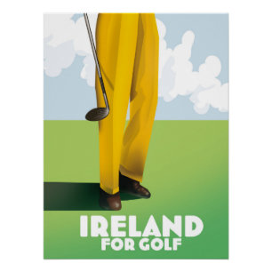 Poster Irlande Pour Golf