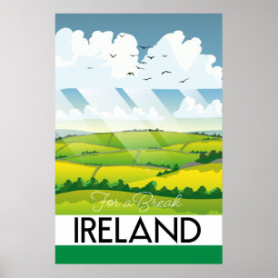 Poster Irlande pour une pause carte postale de voyage