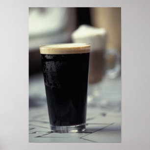 Poster Irlande. Verre de stout.
