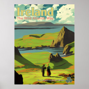 Poster Irlande Vintage Irish Travel Advert