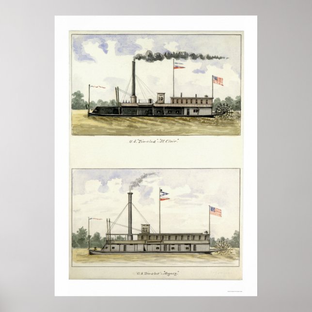 Poster Ironclad St. Clair 1864 (Devant)